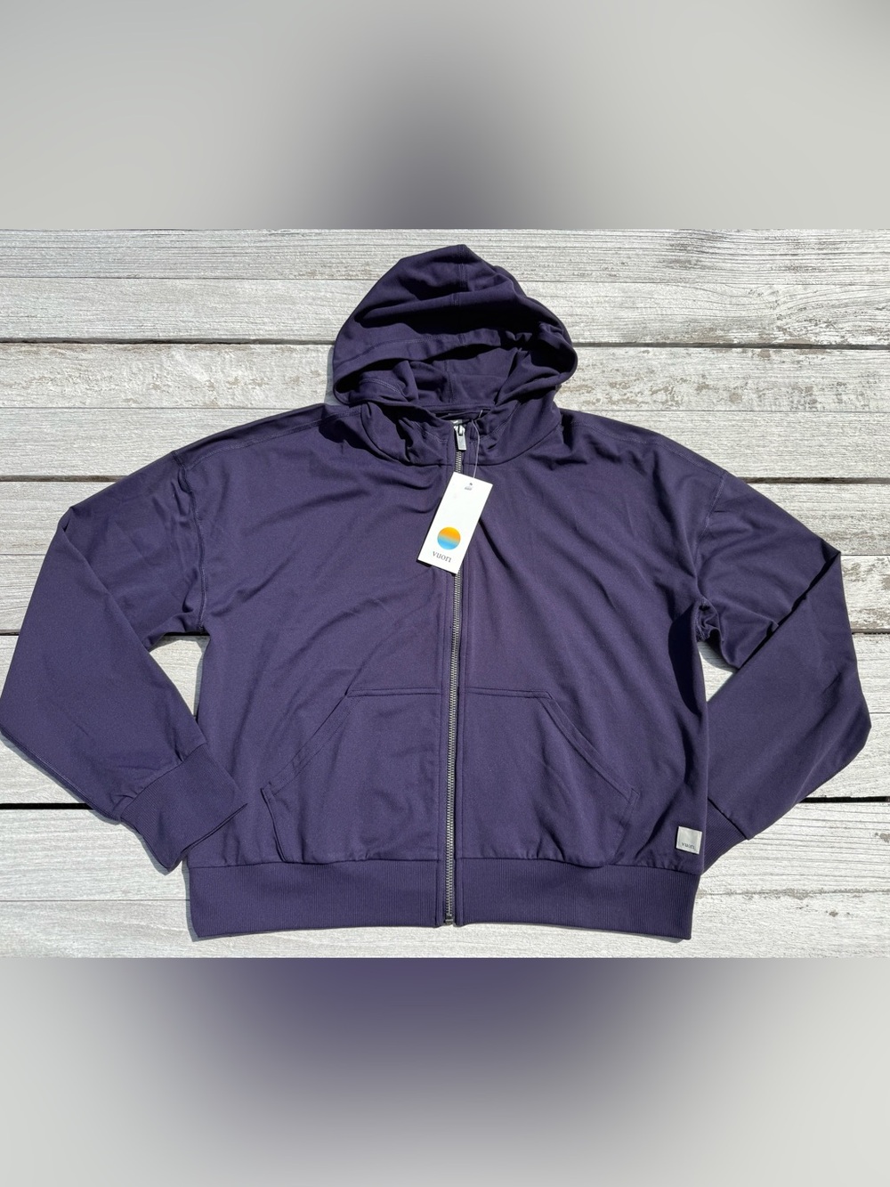 Vuori Halo Modern Full Zip Hoodie Velvet Violet Purple Size Small NWT